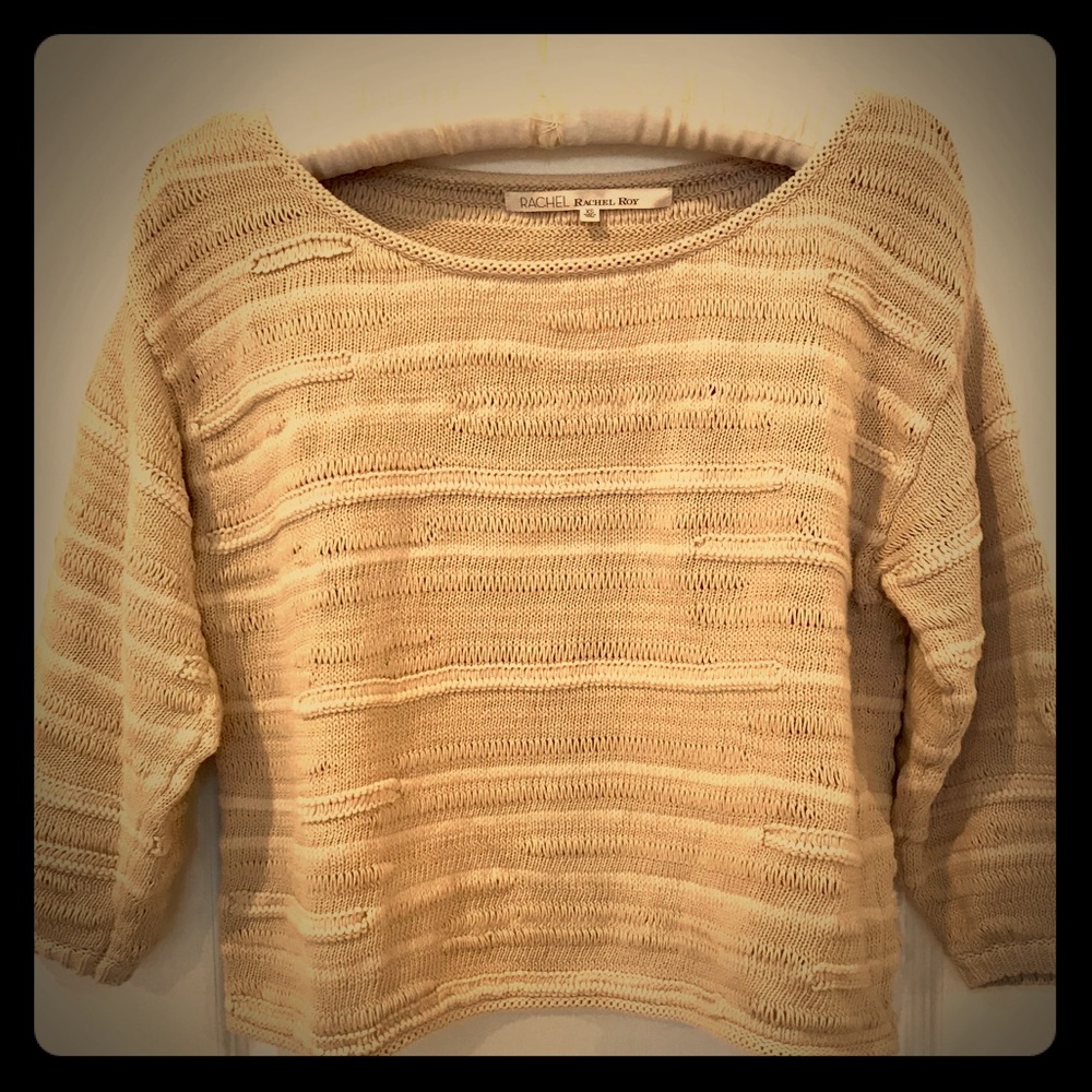 Rachel Roy Cropped woven sweater